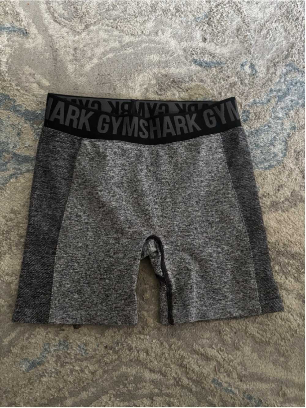 Gymshark Women’s Workout Flex Biker Yoga Shorts Grey Black Size Medium